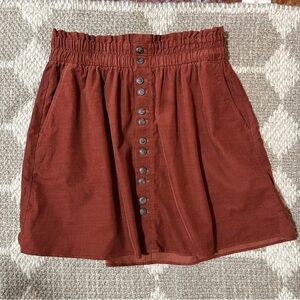 Madewell Baby Corduroy Paperbag Button-Front Mini Skirt
